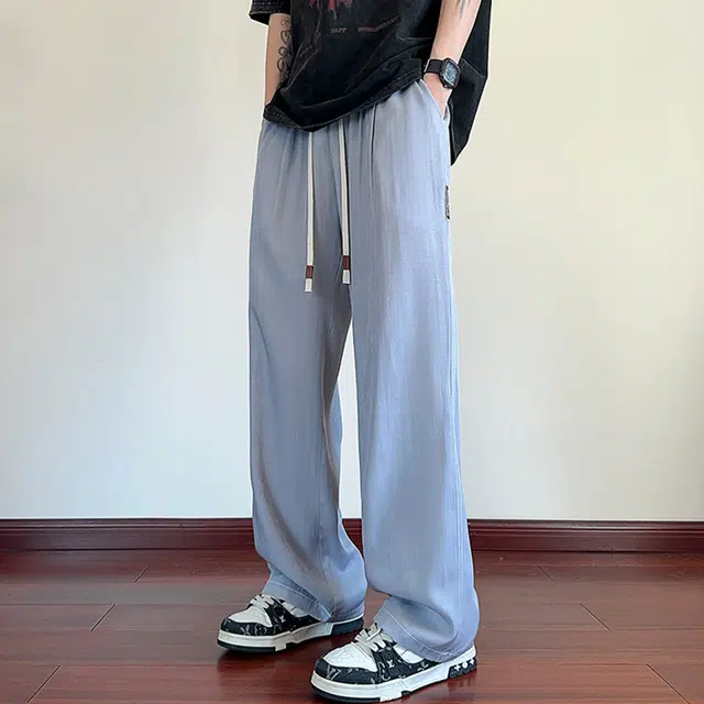 顶峰保罗 无性别主义美式高街潮牌水洗做旧薄款直筒垂感潮牌宽松休闲时尚百搭设计感牛仔裤 男女同款