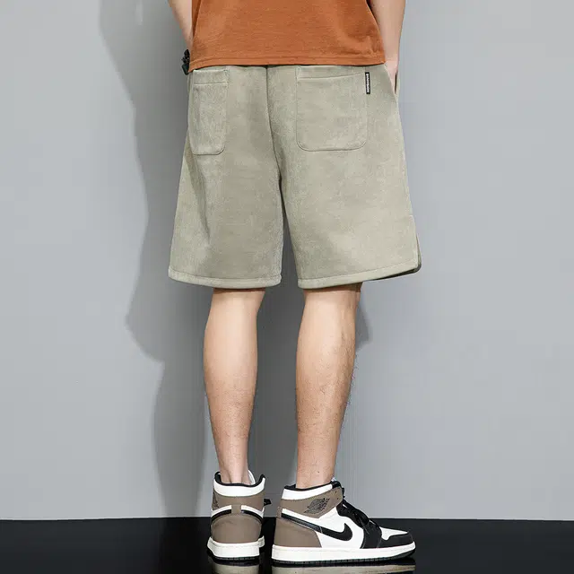 顶峰保罗 无性别主义薄款亲肤透气宽松时尚百搭系带休闲短裤 男女同款