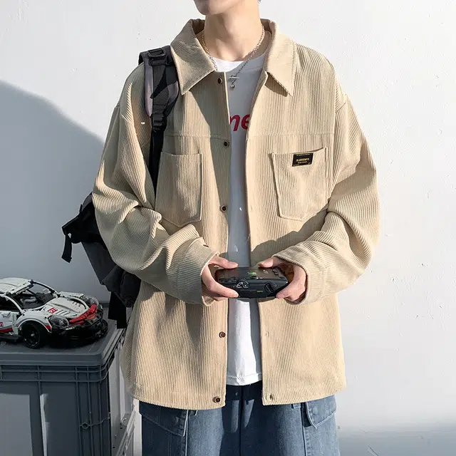 顶峰保罗 潮牌舒适百搭宽松简约设计感休闲复古夹克外套 男女同款
