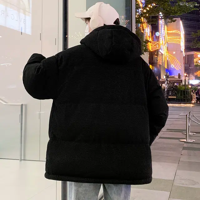 顶峰保罗 重磅羊羔绒休闲工装连帽潮牌棉衣无性别主义宽松百搭加绒加厚外套大码保暖厚实时尚长袖棉服 男女同款