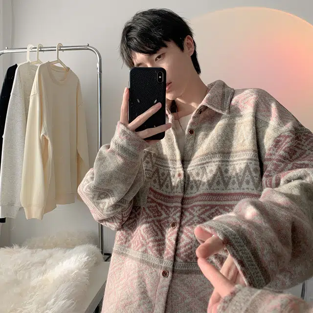 顶峰保罗 民族风提花古着巴洛克潮牌复古新中式宽松翻领无性别主义简约百搭加肥加大长袖夹克外套 男女同款