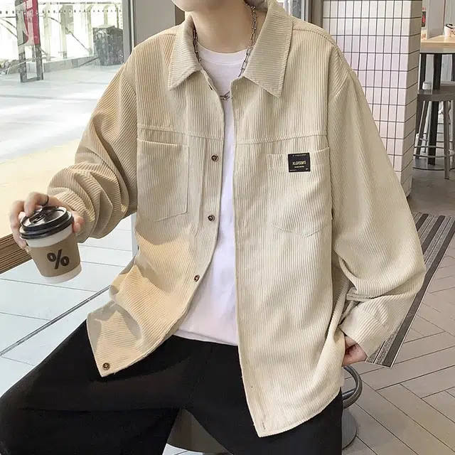 顶峰保罗 小众工装百搭翻领长袖衣服港风潮牌无性别主义外套宽松痞帅设计感休闲夹克 男女同款