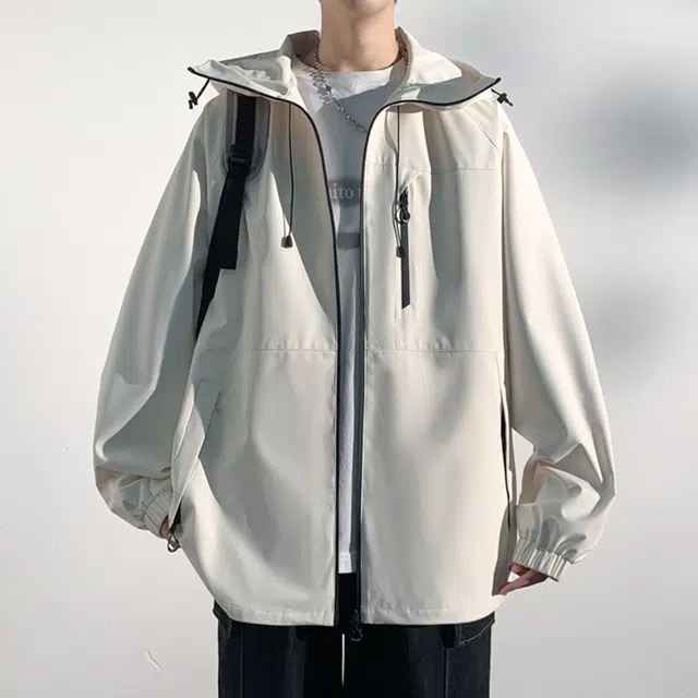 顶峰保罗 户外机能风登山服软壳骑行徒步通勤运动连帽长袖休闲防风外套无性别主义山系宽松大码工装上衣简约百搭痞帅潮牌夹克 男女同款