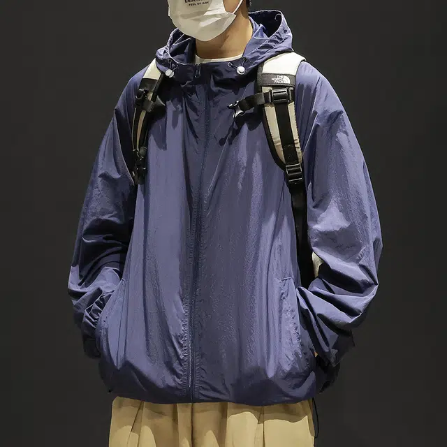 顶峰保罗 无性别主义冰丝防紫外线连帽夹克外套轻薄透气皮肤衣户外运动登山钓鱼防晒服 男女同款