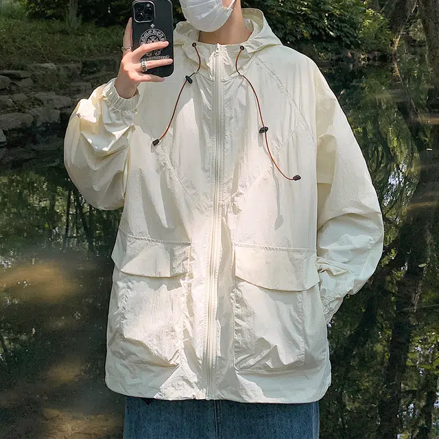 顶峰保罗 无性别主义山系运动登山防紫外线轻薄透气速干宽松休闲防晒服 男女同款