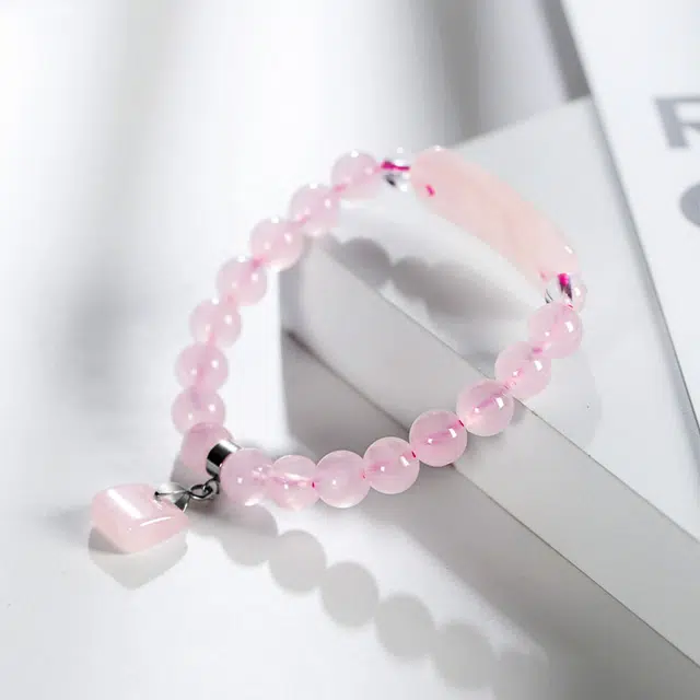 石头记 一往情深 粉晶 水晶 手串 女款