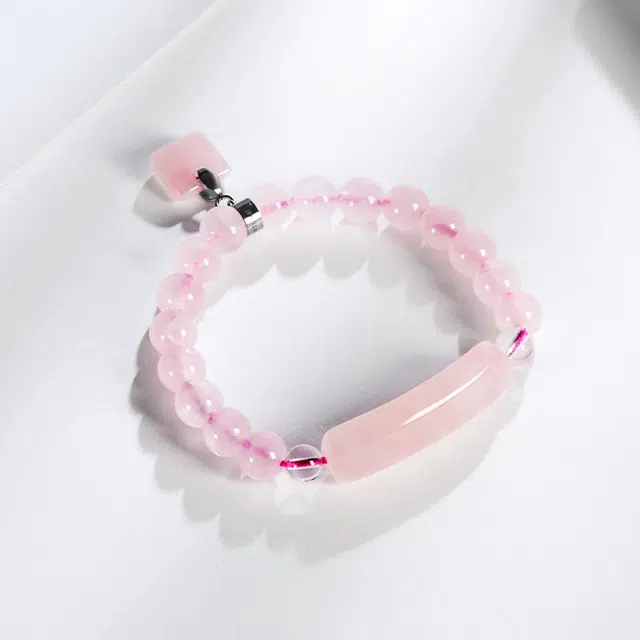 石头记 一往情深 粉晶 水晶 手串 女款