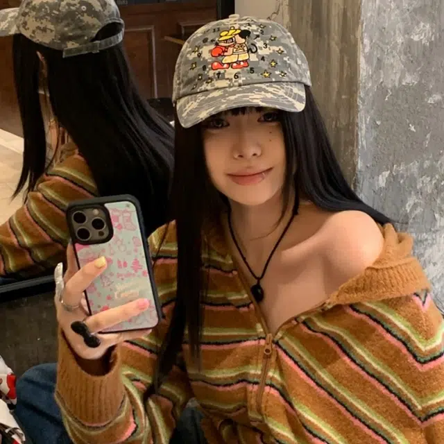 玄唐 美式嘻哈街头迷彩刺绣大头围显脸小防晒户外百搭 棉 鸭舌帽 男女同款情侣款