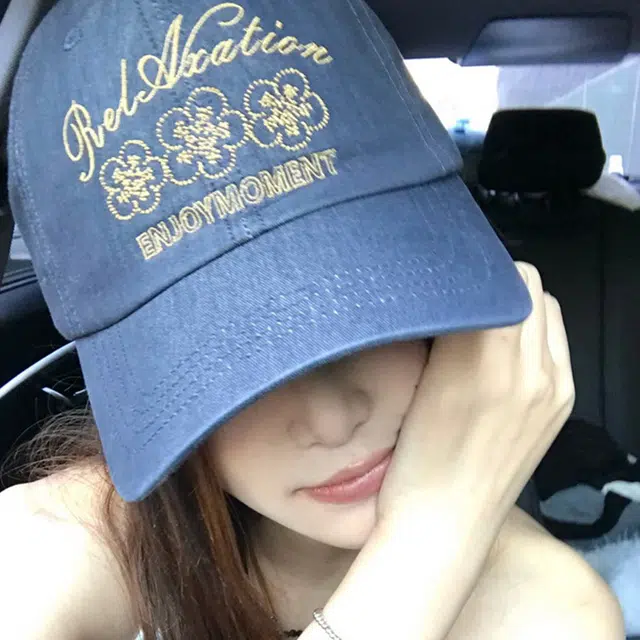 玄唐 花朵刺绣软顶加深棒球帽户外出行防晒遮阳时尚潮流百搭学生大头围显脸小 棉 鸭舌帽 男女同款情侣款