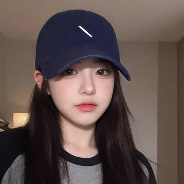 玄唐 立体斜杠简约刺绣宽帽檐户外出行防晒遮阳运动风休闲百搭大头围显脸小 棉 鸭舌帽 男女同款情侣款