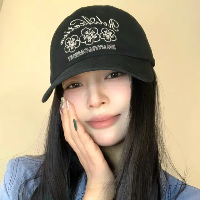 玄唐 花朵刺绣软顶加深棒球帽户外出行防晒遮阳时尚潮流百搭学生大头围显脸小 棉 鸭舌帽 男女同款情侣款