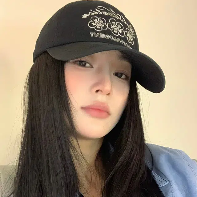 玄唐 花朵刺绣软顶加深棒球帽户外出行防晒遮阳时尚潮流百搭学生大头围显脸小 棉 鸭舌帽 男女同款情侣款