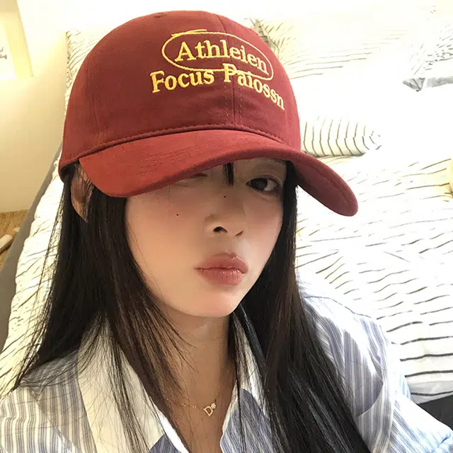 玄唐 韩版简约字母刺绣软顶春夏季高级感大檐时尚百搭大头围显脸小 棉 鸭舌帽 男女同款情侣款