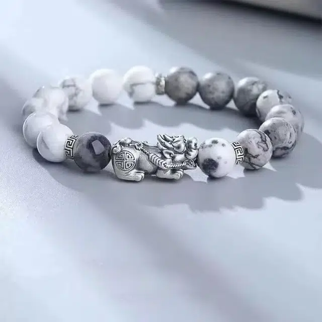 玄唐 貔貅轻奢百搭显大气招财纳福高级感处理 地图石 手串 男女同款情侣款
