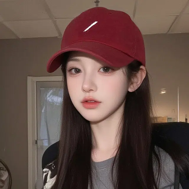 玄唐 立体斜杠简约刺绣宽帽檐户外出行防晒遮阳运动风休闲百搭大头围显脸小 棉 鸭舌帽 男女同款情侣款
