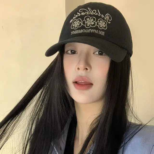 玄唐 花朵刺绣软顶加深棒球帽户外出行防晒遮阳时尚潮流百搭学生大头围显脸小 棉 鸭舌帽 男女同款情侣款