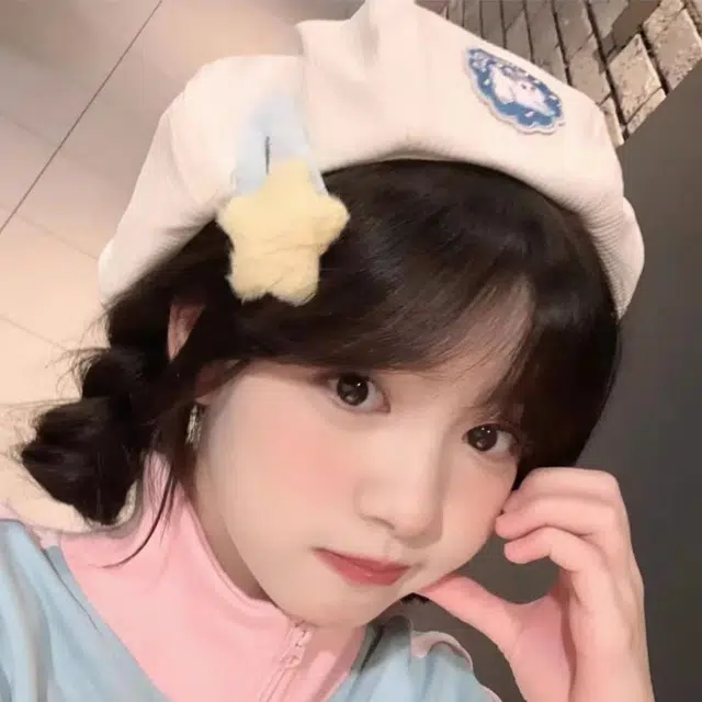 玄唐 日系可爱甜美卡通兔子贴布夏季薄款透气百搭显脸小画家 腈纶 贝雷帽 女款