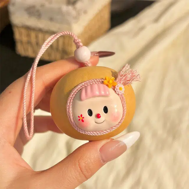玄唐 可爱文玩雕刻萌娃卡通手机链盘玩饰品包包吊坠#好运 葫芦 挂件 男女同款情侣款