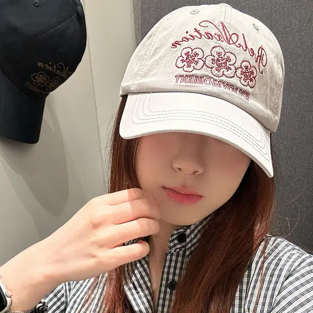 玄唐 花朵刺绣软顶加深棒球帽户外出行防晒遮阳时尚潮流百搭学生大头围显脸小 棉 鸭舌帽 男女同款情侣款