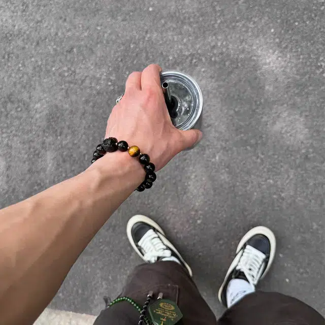 玄唐 国潮纳福八方来财#好运 黑曜石 手串 男女同款情侣款
