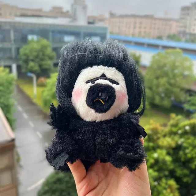 玄唐  潦草炸毛白面僧面猴杜杜毛绒玩具钥匙扣丑萌公仔包包 聚酯纤维 挂件 男女同款情侣款