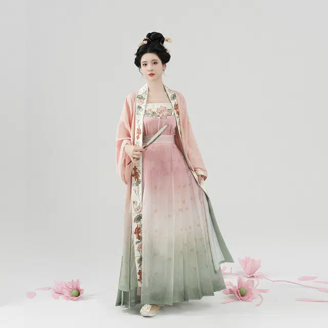 织造司 绣花汉服 女款 粉色釉里红