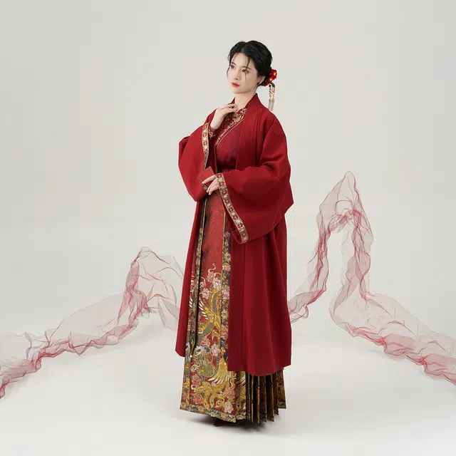 织造司 锦凤红色婚服、敬酒服寓意龙凤呈祥汉服 女款