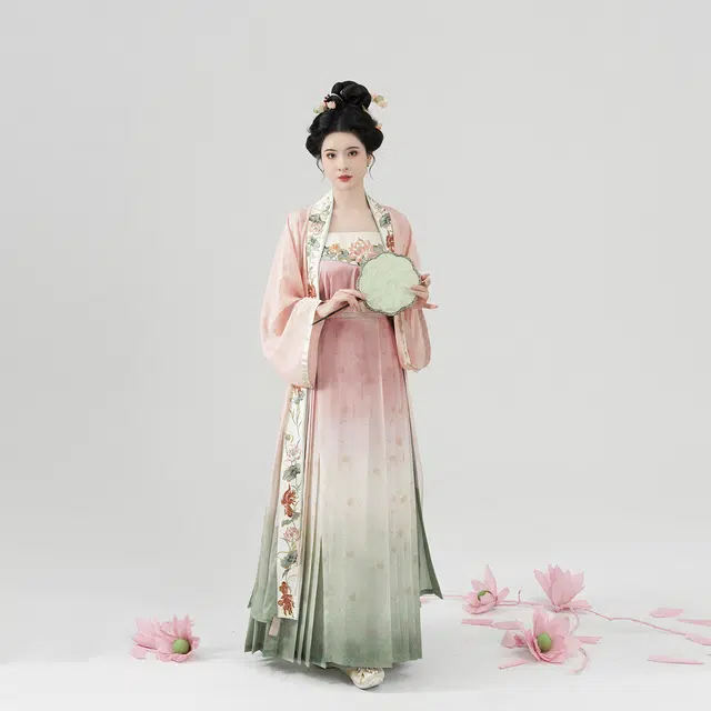 织造司 绣花汉服 女款 粉色釉里红