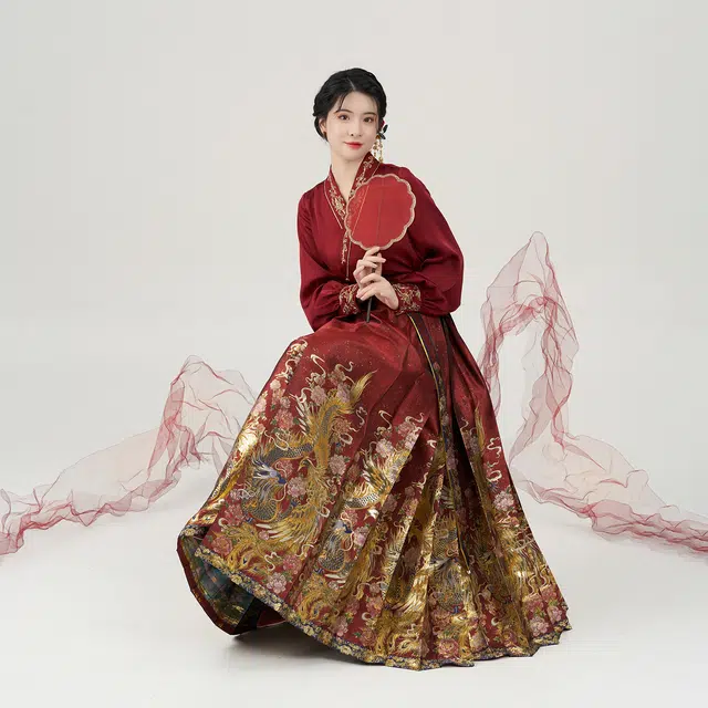 织造司 锦凤红色婚服、敬酒服寓意龙凤呈祥汉服 女款