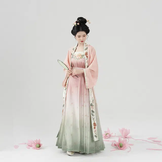 织造司 绣花汉服 女款 粉色釉里红