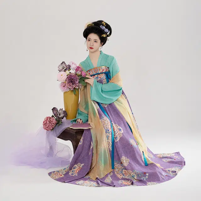 织造司 盛风华拼接齐胸雪纺披帛汉服 女款