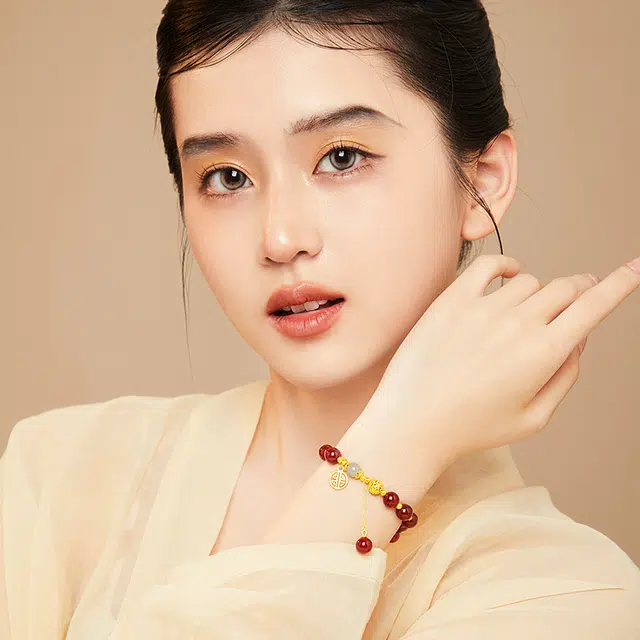【国风之韵】 明牌珠宝 鸿运吉祥 敏感肌肤可搭配日常穿搭 中式小香氛围感出勤可搭意义美好#好运天然 玛瑙 手串 女款