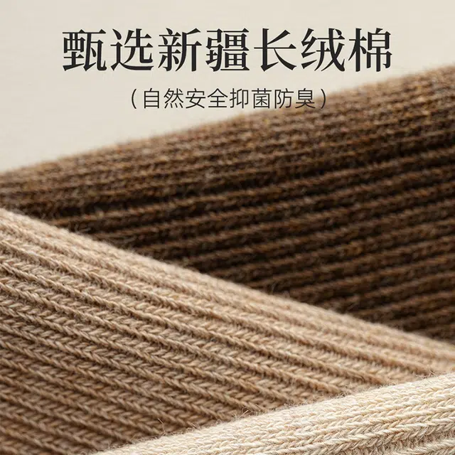 潞优野 抑菌防臭抗起球舒适透气新疆棉百搭堆堆袜修饰腿型四季款中筒袜 女款