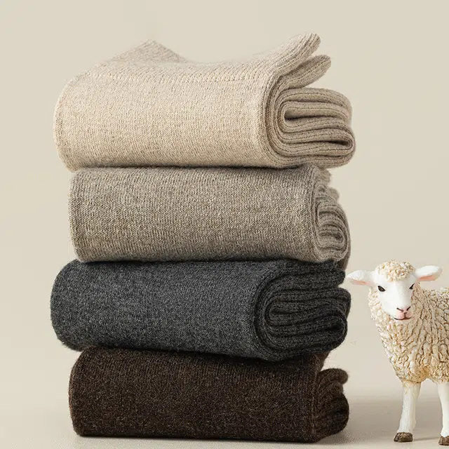 潞优野 百搭防臭吸汗无骨保暖厚袜子男士休闲中筒袜 男款