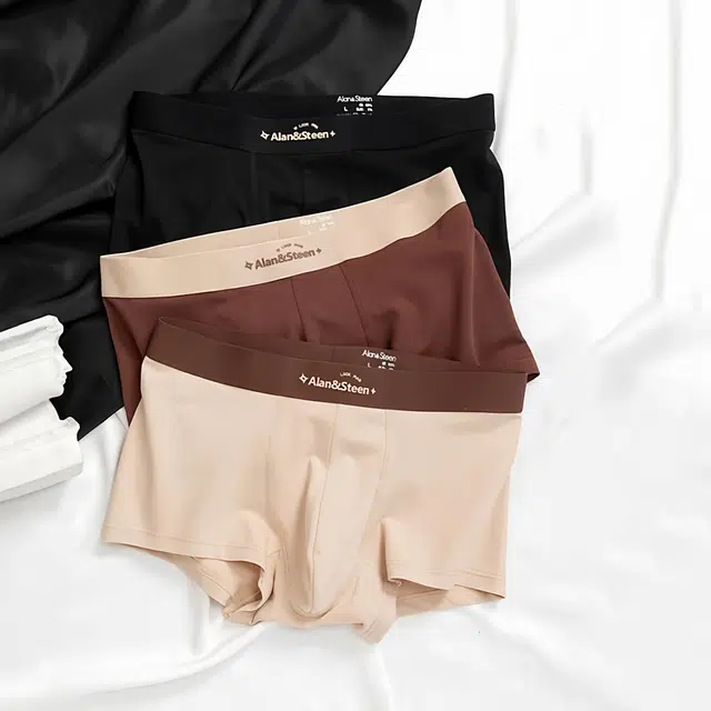 潞优野 高级感经典秋季纯棉透气裤生四角裤欧若风平角内裤 男款