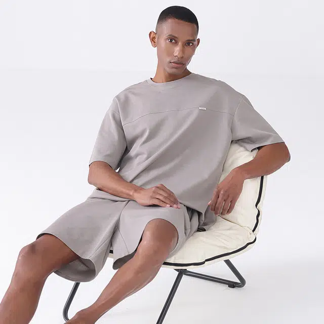 潞优野 短袖薄款简约宽松可外穿家居服夏季睡衣套装 男款