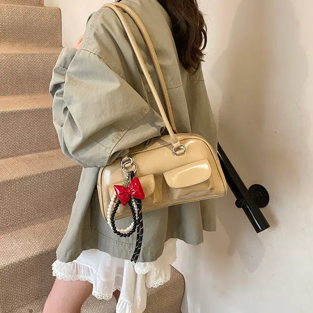 雅鹿 拉链闭合设计 时尚通勤复古 手提单肩包 常规 女款 多色