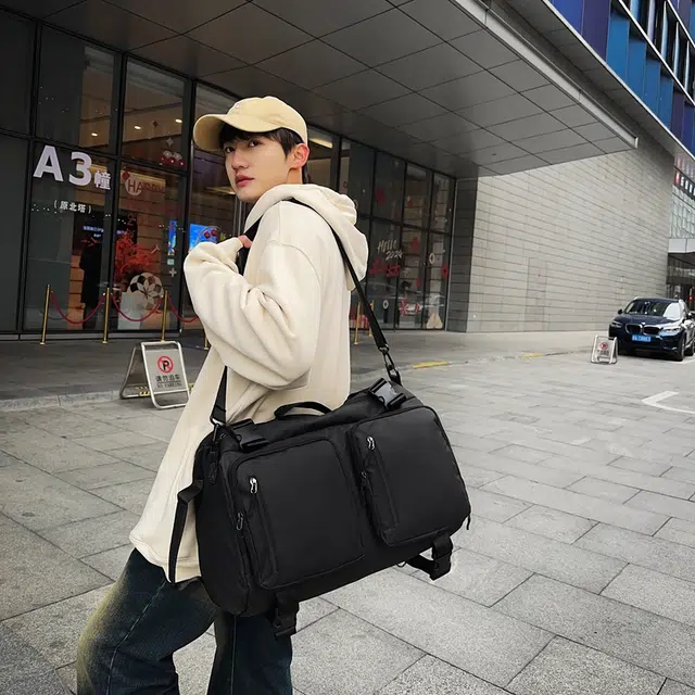 雅鹿 拉链闭合设计 皮膜 双肩包 男女同款情侣款 多色