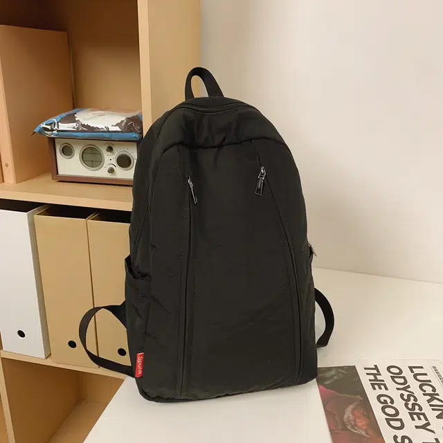 雅鹿 休闲百搭 尼龙 双肩包 男女同款情侣款 黑色/绿色/白色