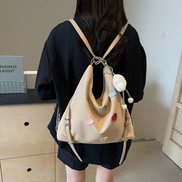 雅鹿 小众休闲简约日常通勤时尚百搭 布 单肩包 女款 黑色/米白色/蓝色/卡其色