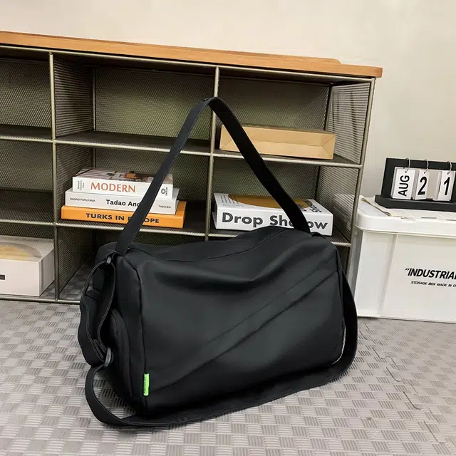 雅鹿 骑行运动潮流大容量拉链主袋副袋有单独防水鞋仓 皮膜 手提包 女款 灰色/黑色/卡其色/绿色/天蓝色