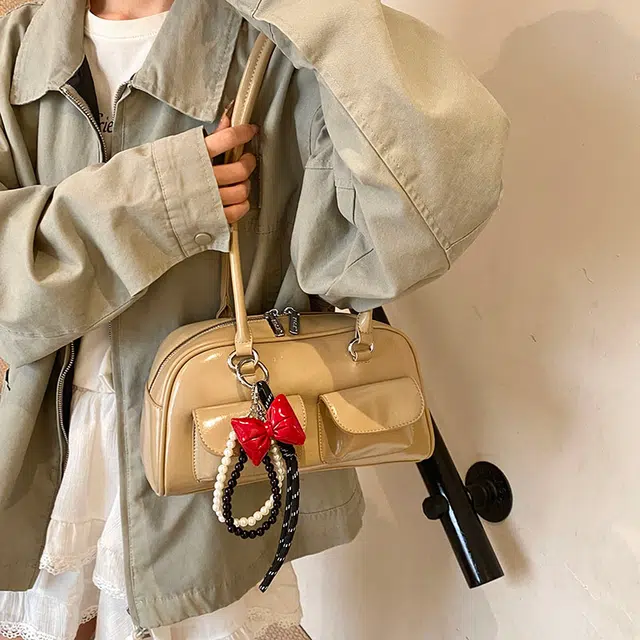 雅鹿 拉链闭合设计 时尚通勤复古 手提单肩包 常规 女款 多色