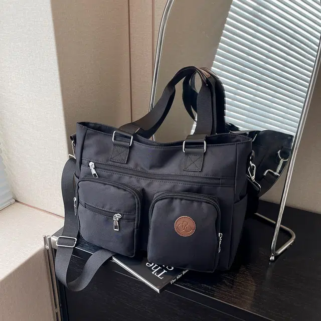 雅鹿 上课通勤大容量托特包可斜挎可单肩 尼龙 手提包 常规 女款 米白色/棕色/黑色