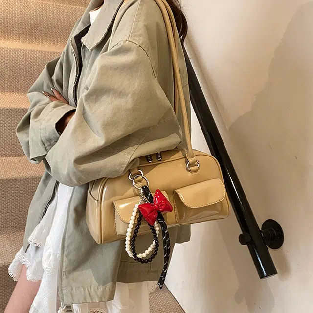 雅鹿 拉链闭合设计 时尚通勤复古 手提单肩包 常规 女款 多色