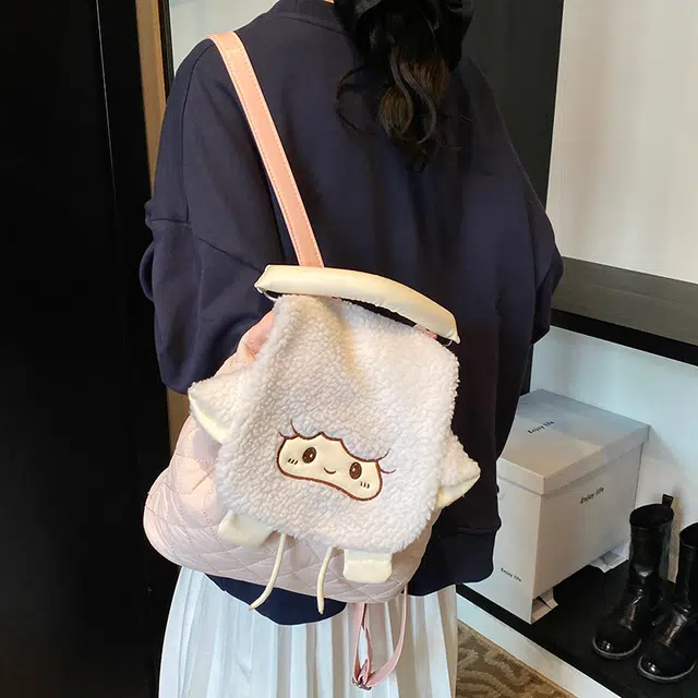雅鹿 可爱卡通多功能 棉 双肩包 常规 女款 多色