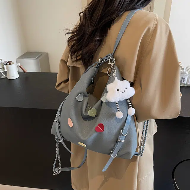 雅鹿 小众休闲简约日常通勤时尚百搭 布 单肩包 女款 黑色/米白色/蓝色/卡其色