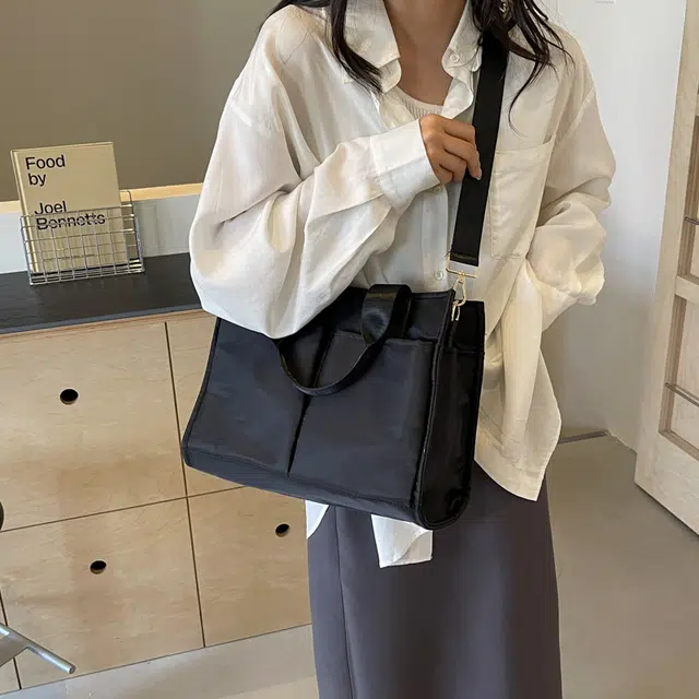 雅鹿 高颜值休闲百搭时尚通勤 牛津布 单肩包 常规 女款 黑色/卡其色/灰色/粉色