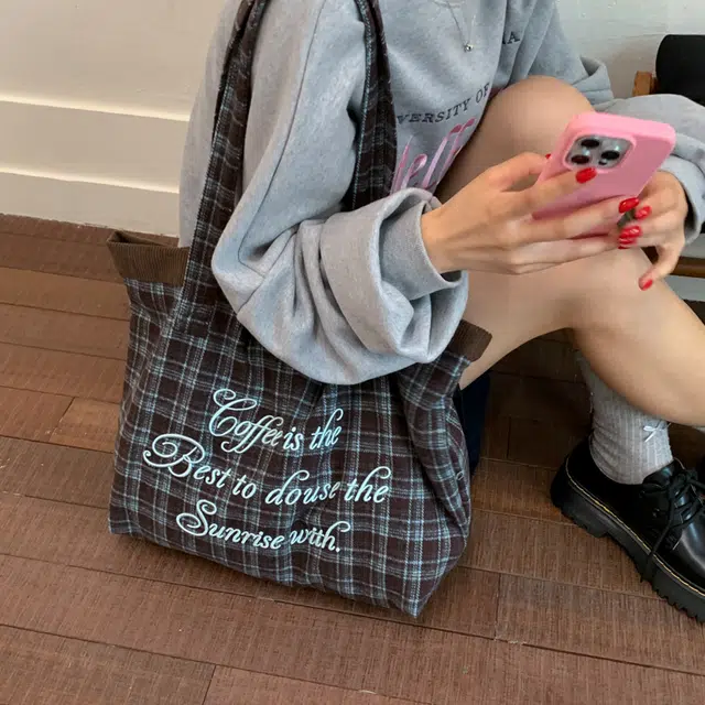 布依诺 复古盐系慵懒风格纹通勤 布 托特包单肩包 常规 女款 多色