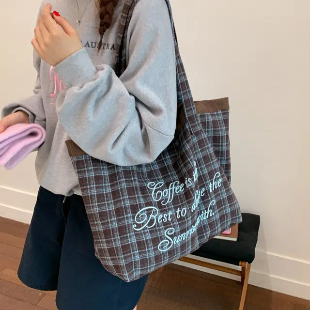 布依诺 复古盐系慵懒风格纹通勤 布 托特包单肩包 常规 女款 多色