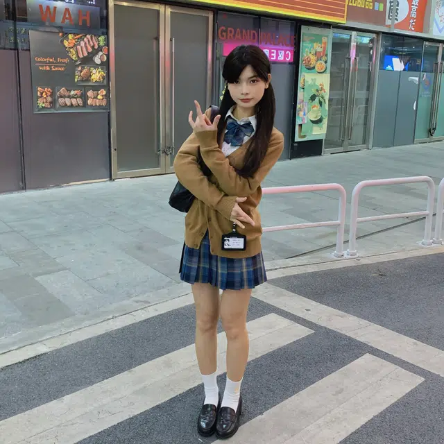 冰淇淋与鲸 学院风穿搭开学季学姐感温柔日常百搭针织开衫毛衣通勤可外穿收腰长袖衬衫经典格子短款百褶裙伯克利半身裙学生制服 女款
